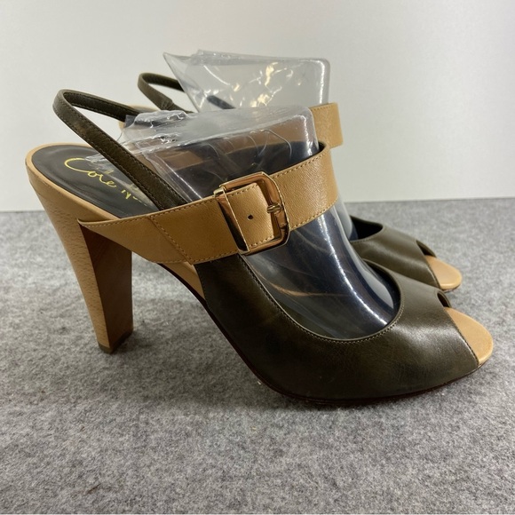 Cole Haan Olive and Tan Heels - Picture 4 of 13